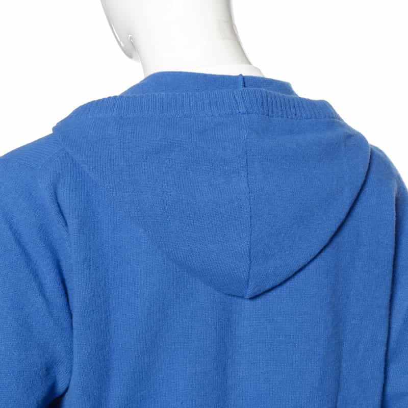 BARNEYS NEW YORK カシミヤニット ジップアップパーカ BLUE