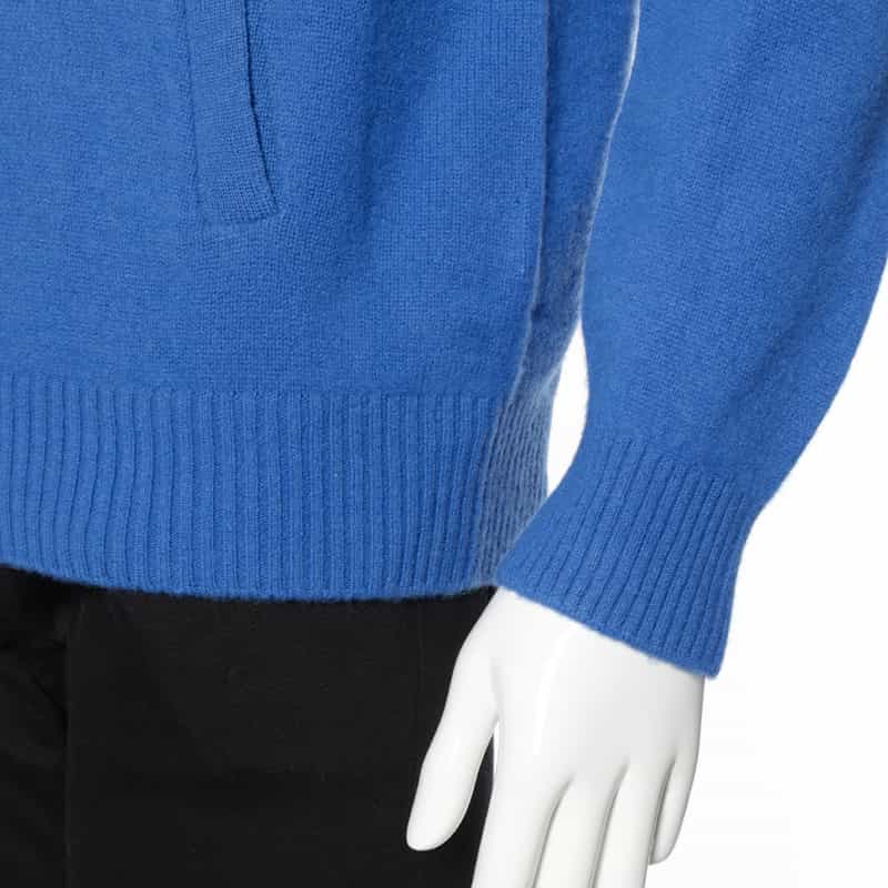 BARNEYS NEW YORK カシミヤニット ジップアップパーカ BLUE