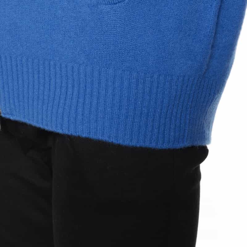 BARNEYS NEW YORK カシミヤニット ジップアップパーカ BLUE