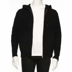 カシミヤニット ジップアップパーカ