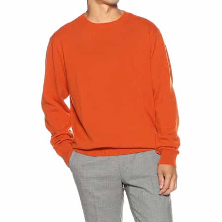 クルーネック カシミヤニットプルオーバー