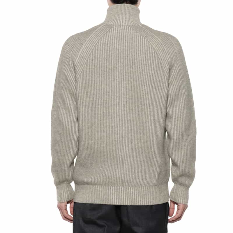 BARNEYS NEW YORK カシミヤ素材ジップアップ ニットカーディガン GRAY