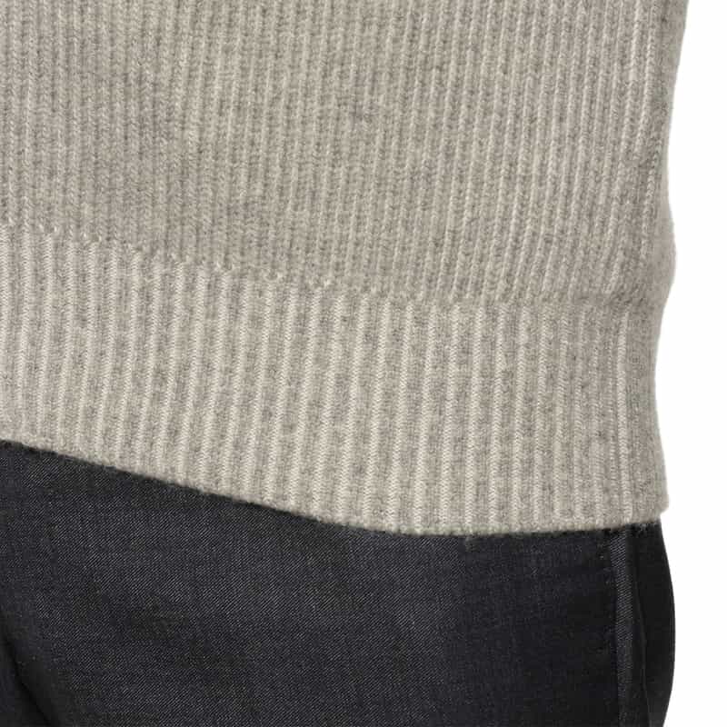 BARNEYS NEW YORK カシミヤ素材ジップアップ ニットカーディガン GRAY