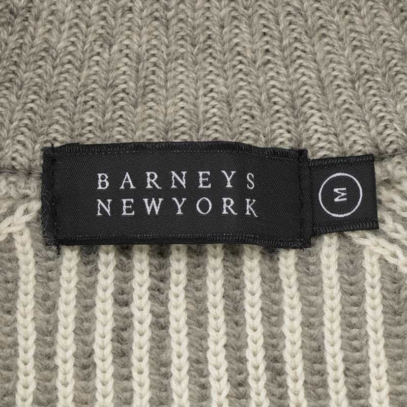BARNEYS NEW YORK カシミヤ素材ジップアップ ニットカーディガン GRAY