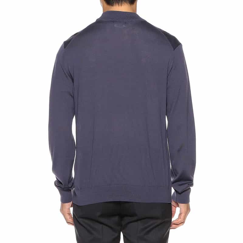 BARNEYS NEW YORK モックネック ウールニットプルオーバー PURPLE