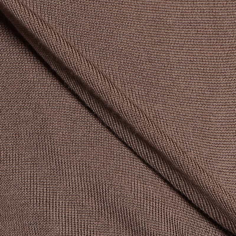 BARNEYS NEW YORK モックネック ウールニットプルオーバー BROWN