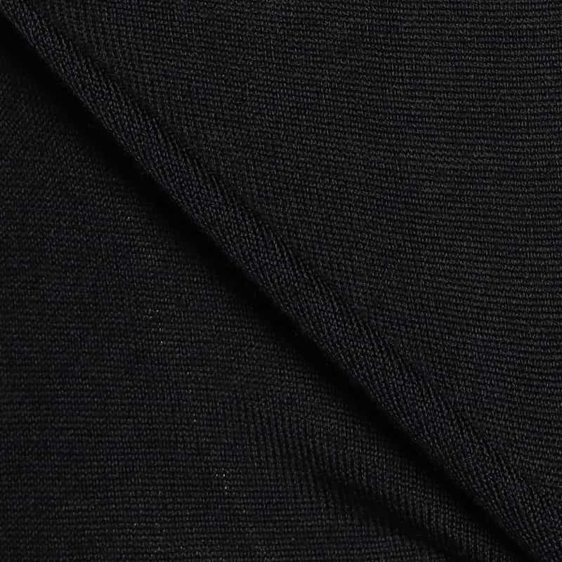 BARNEYS NEW YORK モックネック ウールニットプルオーバー BLACK