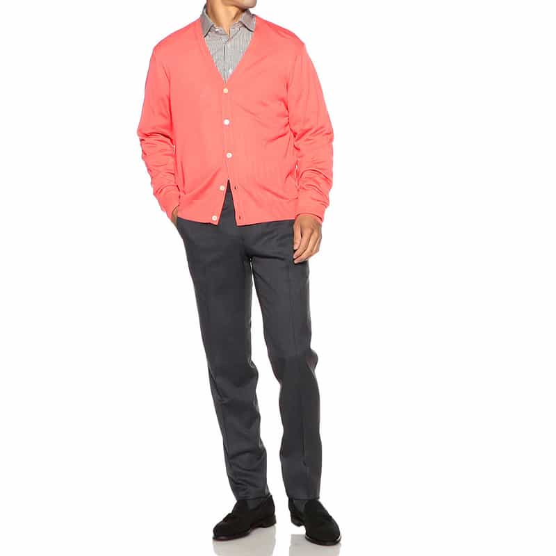 BARNEYS NEW YORK ウールニット カーディガン PINK