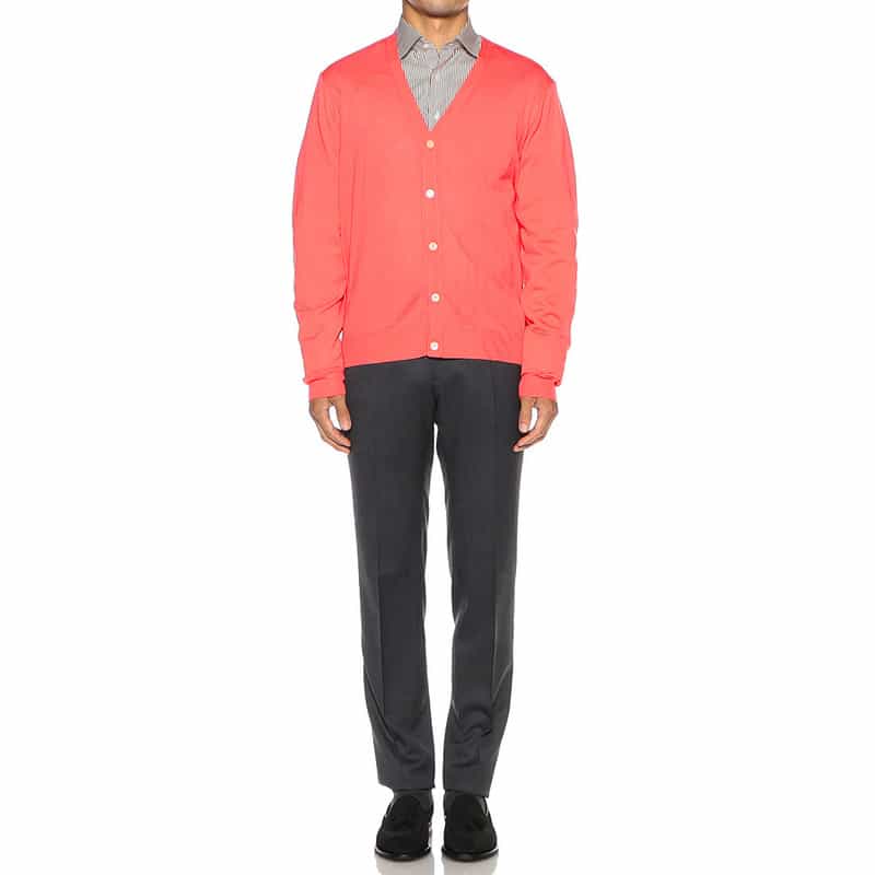 BARNEYS NEW YORK ウールニット カーディガン PINK