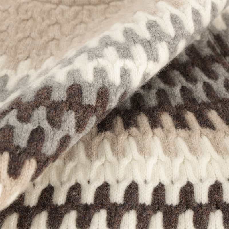 BARNEYS NEW YORK ウール素材ノルディック柄ニットプルオーバー BEIGE