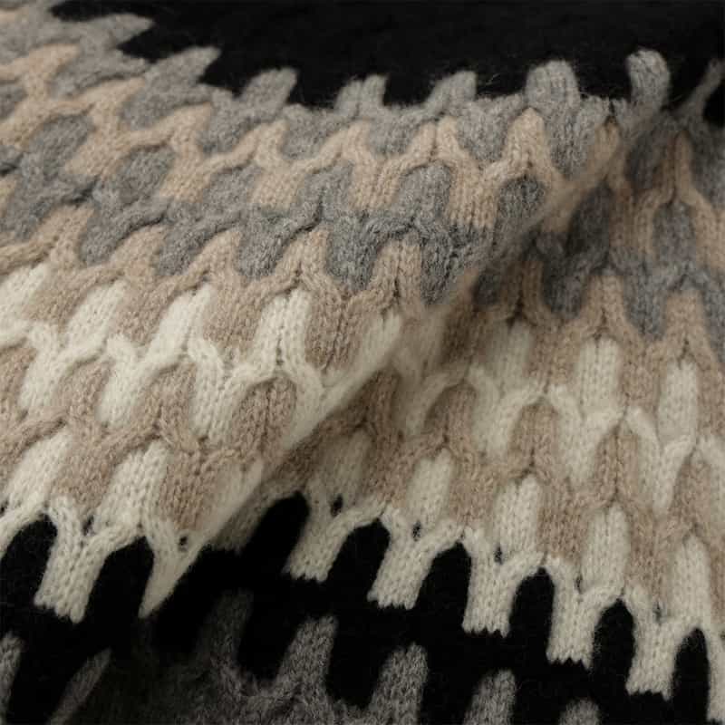 BARNEYS NEW YORK ウール素材ノルディック柄ニットプルオーバー GRAY