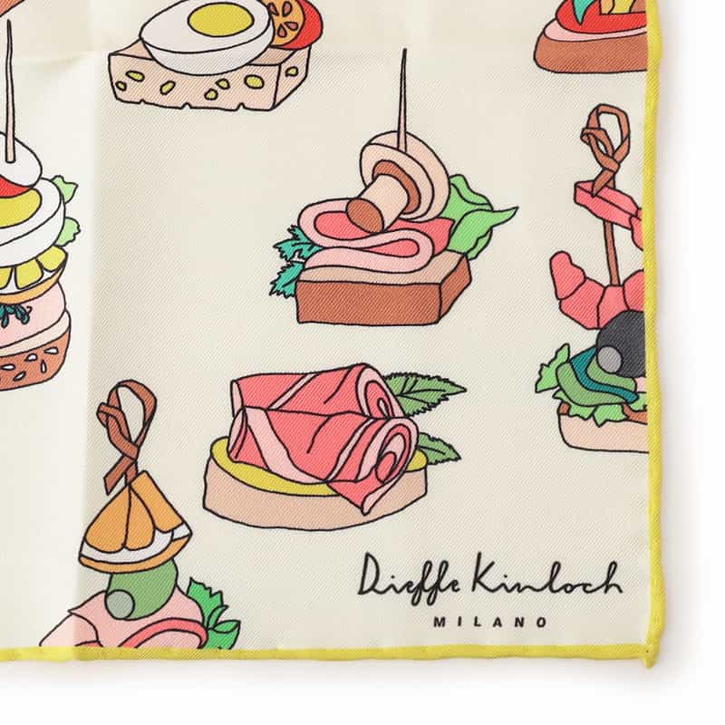 DIEFFE KINLOCH ポケットチーフ WHITE