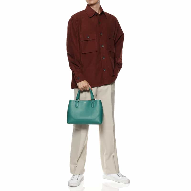 PELLE MORBIDA PELLE MORBIDA＜ペッレ モルビダ＞撥水レザー ミニトートバッグ GREEN