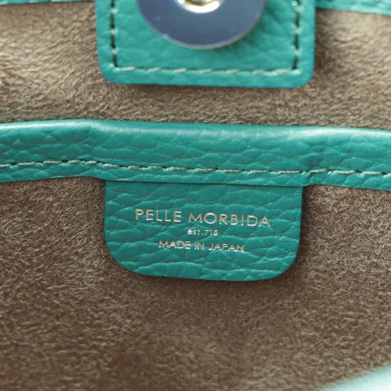 PELLE MORBIDA PELLE MORBIDA＜ペッレ モルビダ＞撥水レザー ミニトートバッグ GREEN