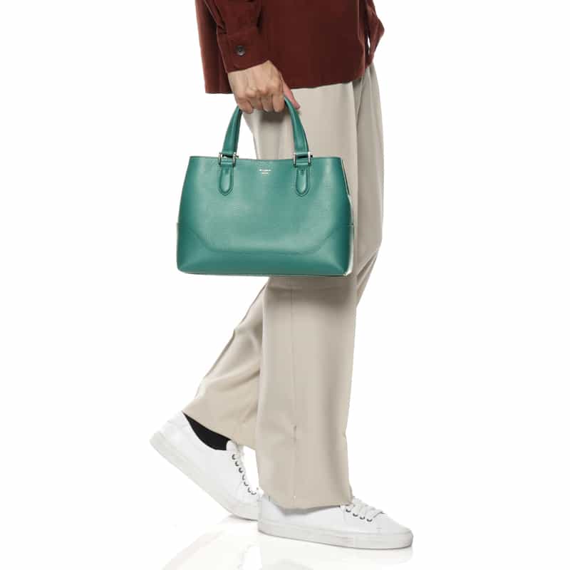 PELLE MORBIDA PELLE MORBIDA＜ペッレ モルビダ＞撥水レザー ミニトートバッグ GREEN