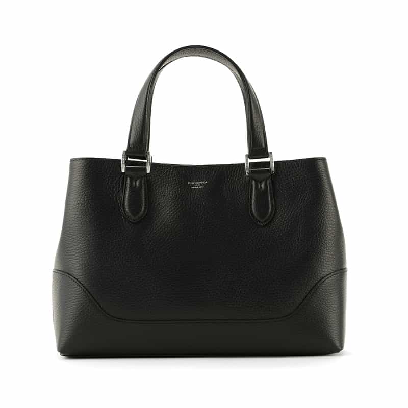 PELLE MORBIDA PELLE MORBIDA<ペッレ モルビダ>撥水レザー ミニトートバッグ BLACK