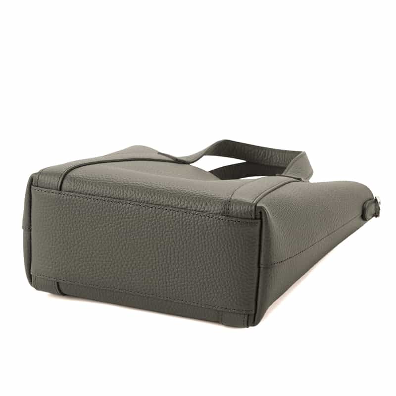 PELLE MORBIDA PELLE MORBIDA＜ペッレ モルビダ＞レザー縦型ミニトートバッグ GRAY