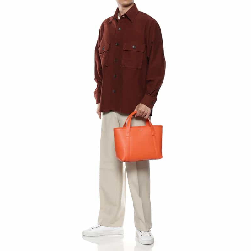 PELLE MORBIDA PELLE MORBIDA＜ペッレ モルビダ＞オンラインストア限定レザーミニトートバッグ ORANGE