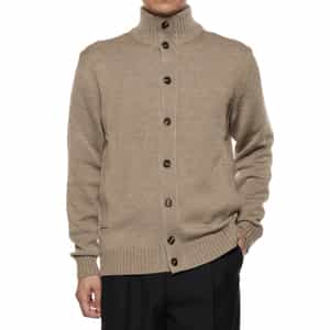 スタンドカラーニットカーディガン