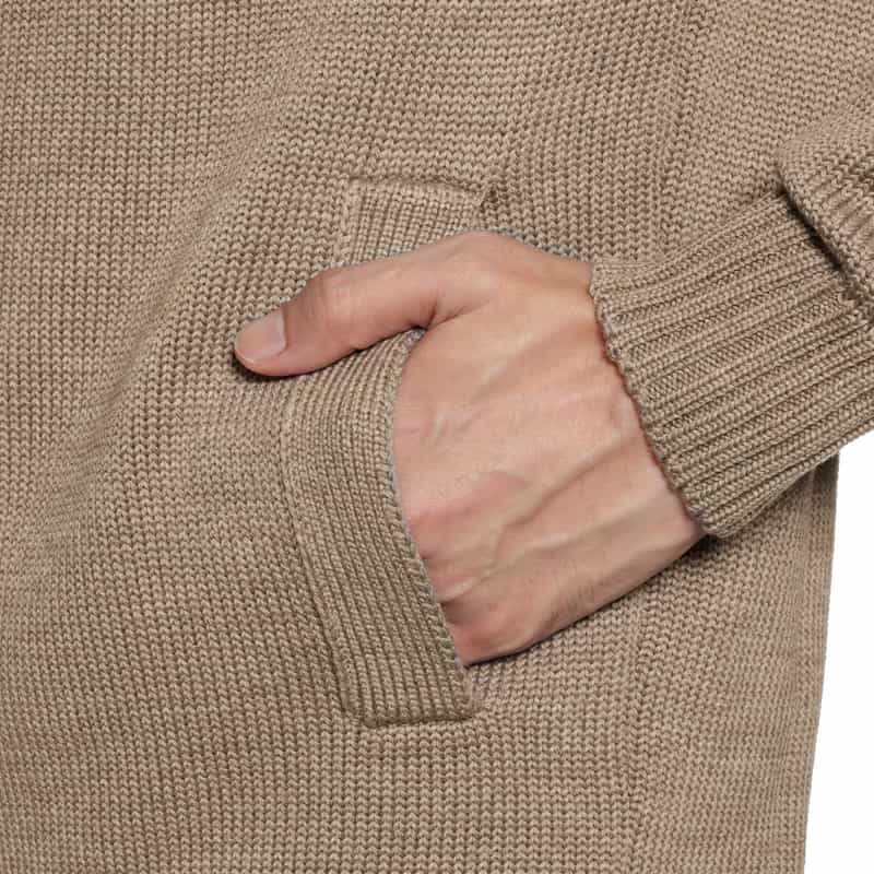 ZANONE スタンドカラーニットカーディガン BEIGE