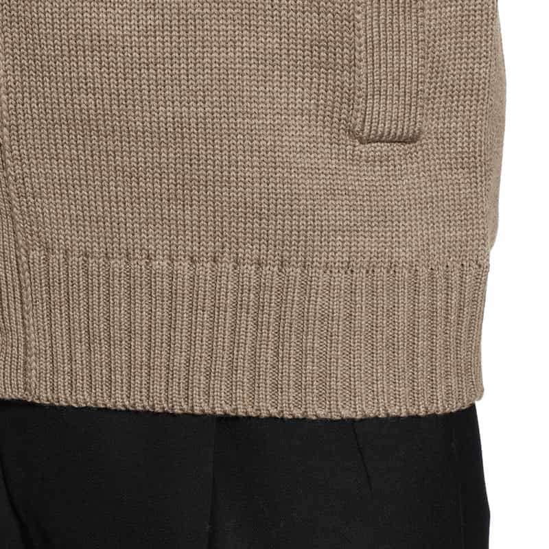 ZANONE スタンドカラーニットカーディガン BEIGE