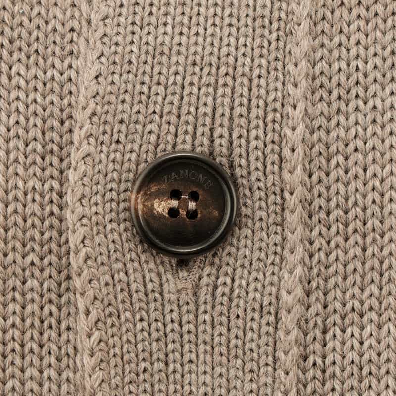 ZANONE スタンドカラーニットカーディガン BEIGE