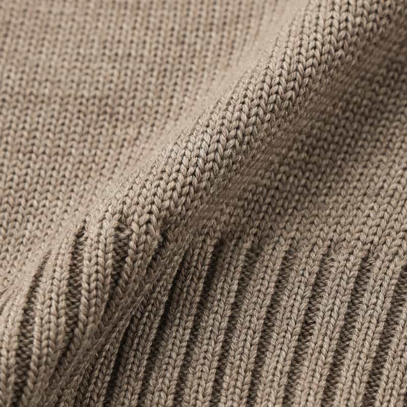 ZANONE スタンドカラーニットカーディガン BEIGE