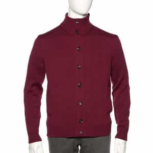 スタンドカラーニットカーディガン