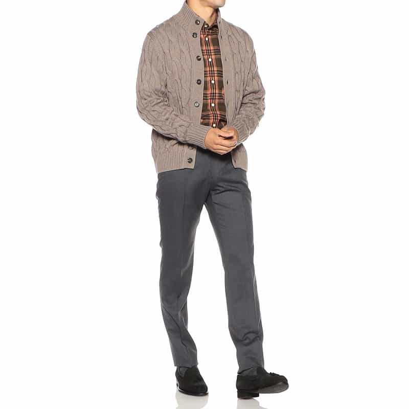 ZANONE ケーブルニットカーディガン BEIGE