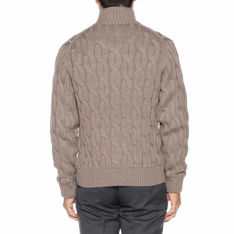 ZANONE ケーブルニットカーディガン BEIGE