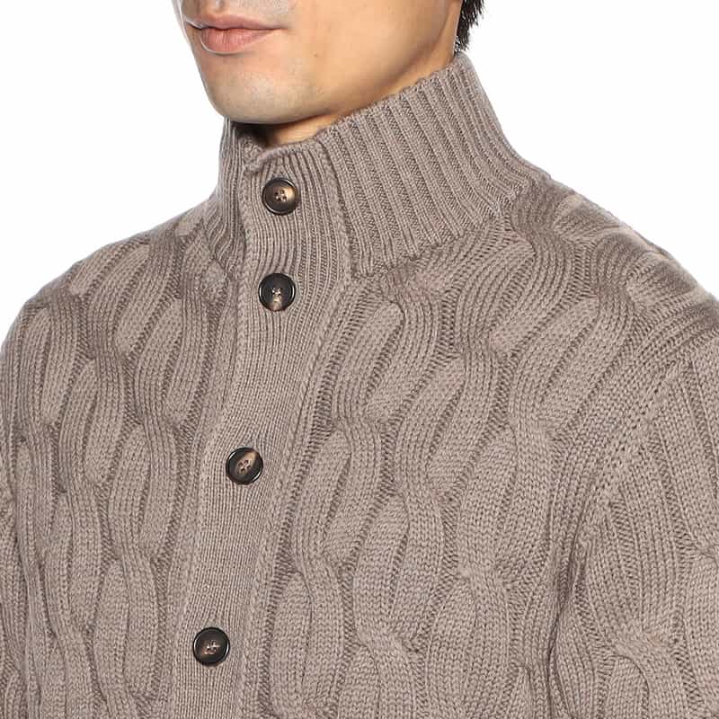 ZANONE ケーブルニットカーディガン BEIGE