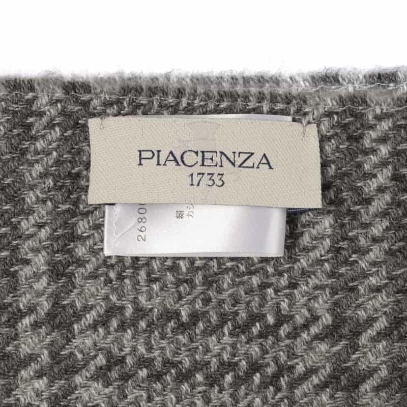 PIACENZA シルクカシミヤ素材スカーフ GRAY