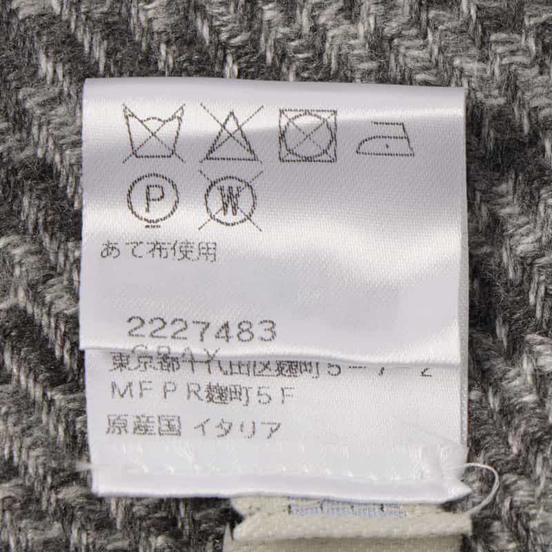 PIACENZA シルクカシミヤ素材スカーフ GRAY