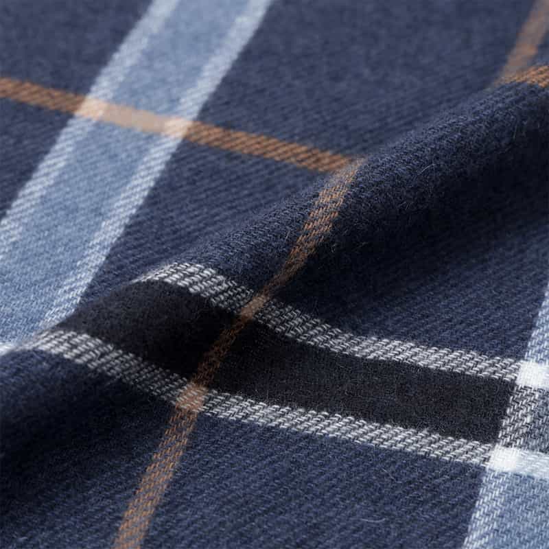JOHNSTONS カシミヤ素材 チェック柄スカーフ NAVY