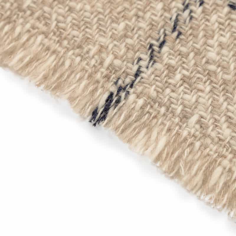 JOHNSTONS ウールカシミ素材 チェック柄スカーフ IVORY