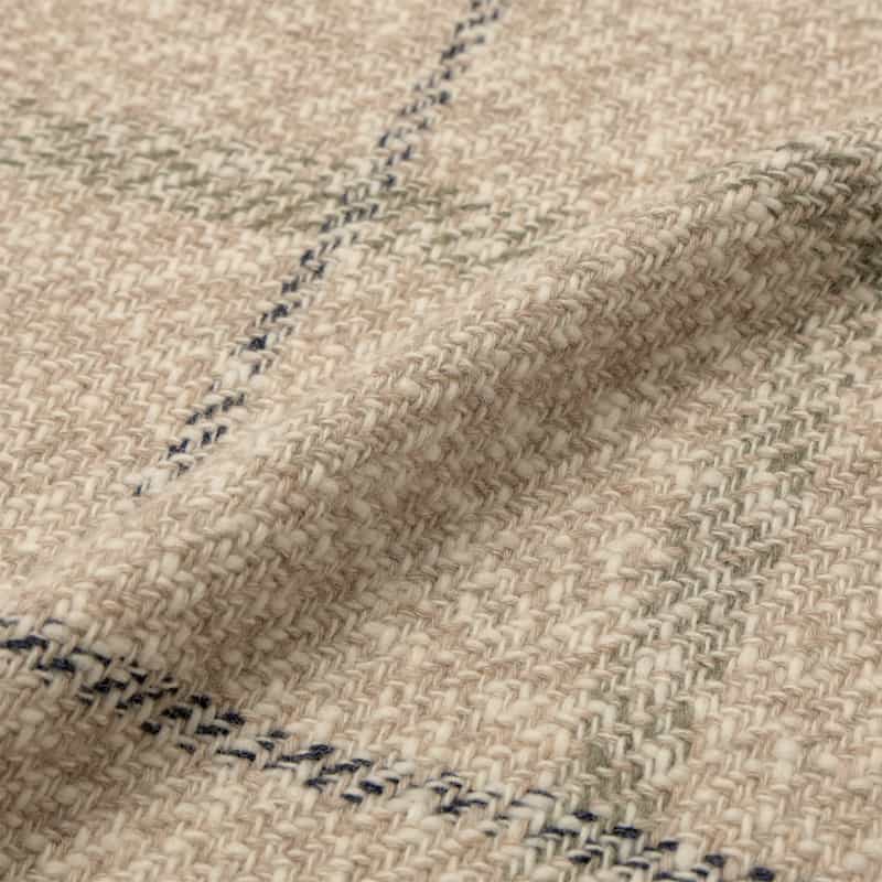 JOHNSTONS ウールカシミ素材 チェック柄スカーフ IVORY