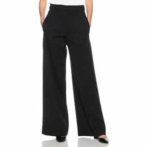 ウール素材 ハイウエスト フルレングスパンツ