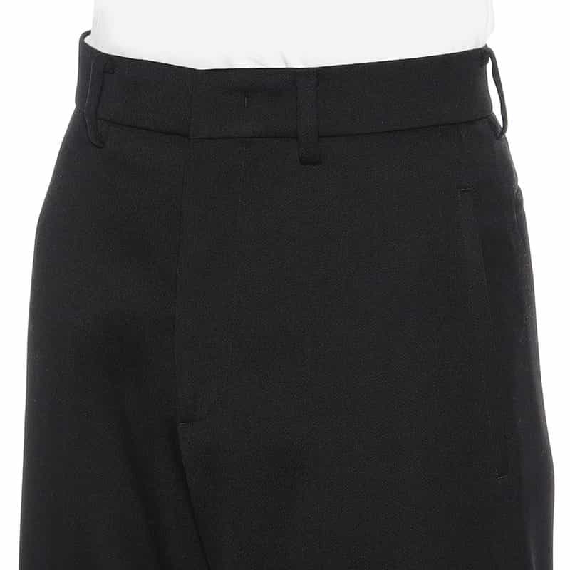 KANAKO SAKAI ウール素材 ハイウエスト フルレングスパンツ BLACK