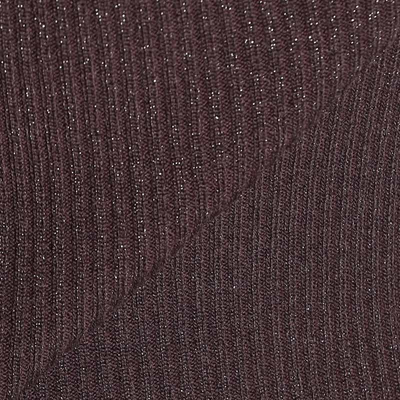KANAKO SAKAI タートルネック グリッター ニットプルオーバー WINE