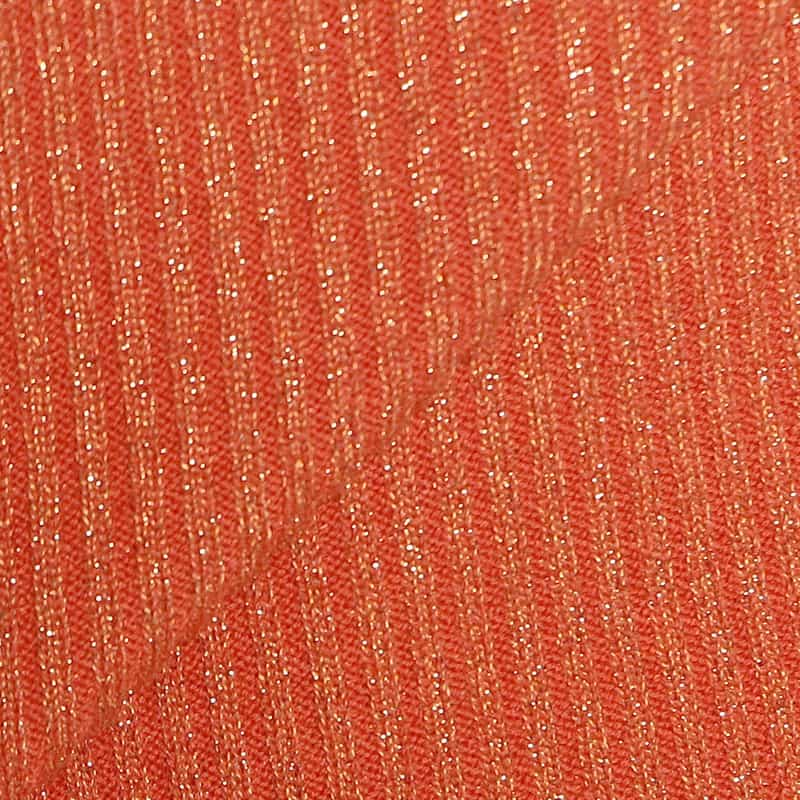 KANAKO SAKAI タートルネック グリッター ニットプルオーバー ORANGE