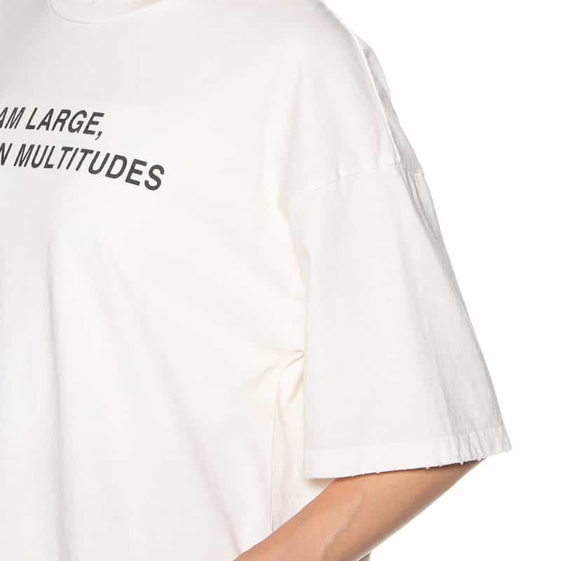 KANAKO SAKAI ダメージ加工プリントTシャツ WHITE