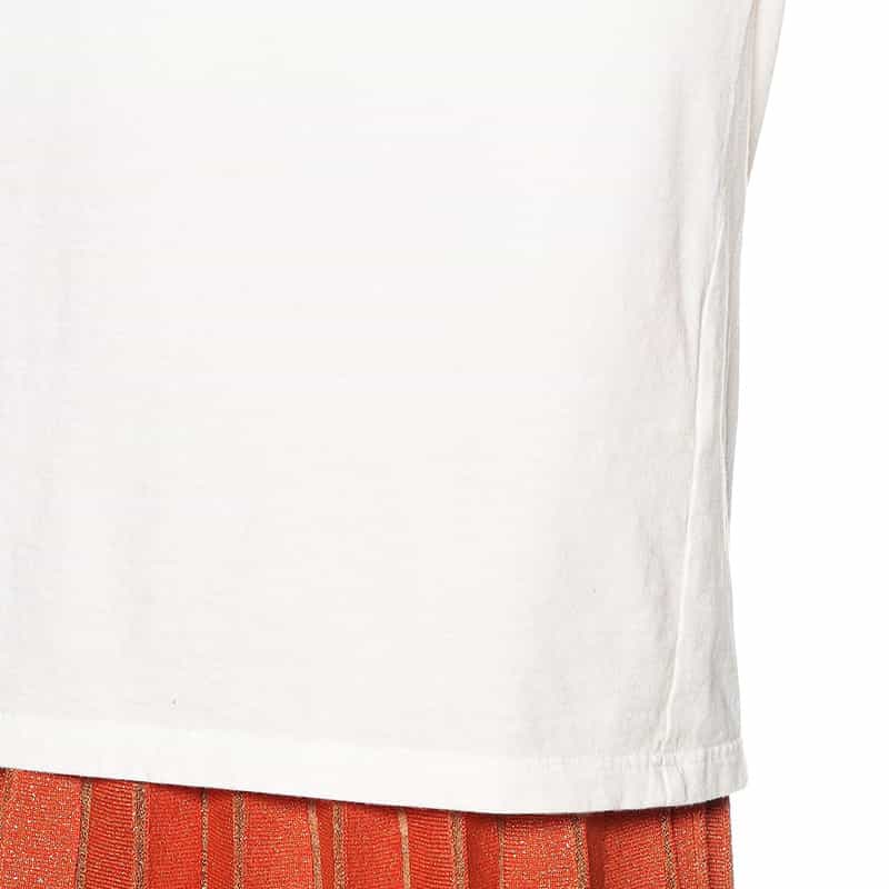 KANAKO SAKAI ダメージ加工プリントTシャツ WHITE