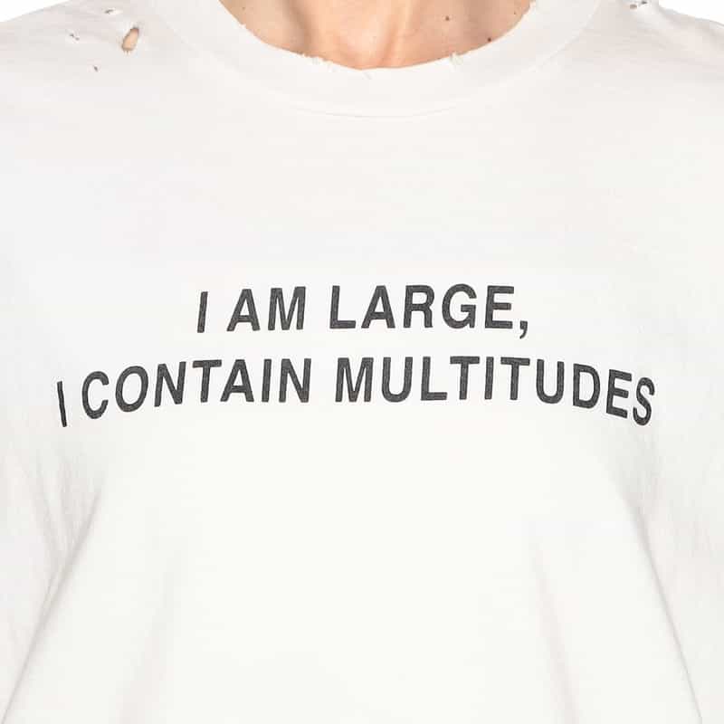 KANAKO SAKAI ダメージ加工プリントTシャツ WHITE