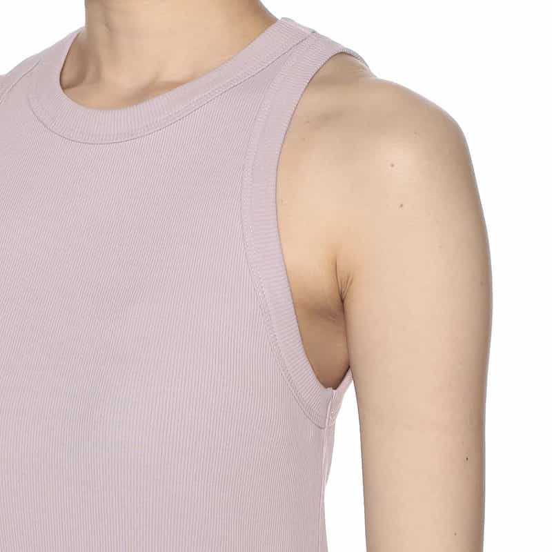 BARNEYS NEW YORK ウォッシャブル リブタンクトップ×フレア コンビネーションドレス LIGHT PINK