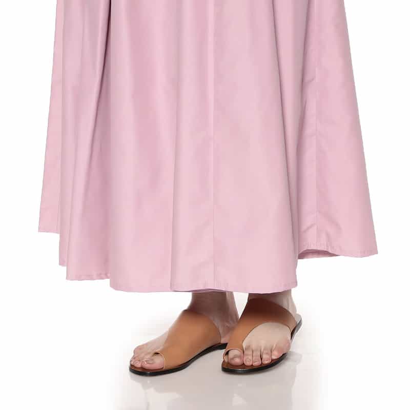 BARNEYS NEW YORK ウォッシャブル リブタンクトップ×フレア コンビネーションドレス LIGHT PINK