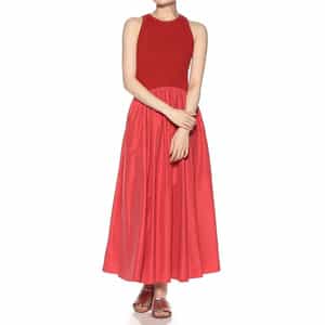 ウォッシャブル リブタンクトップ×フレア コンビネーションドレス