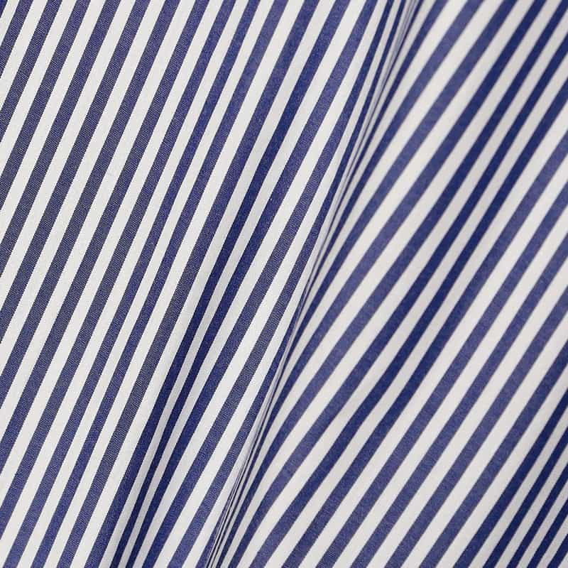 BARNEYS NEW YORK ウォッシャブル バルーンスリーブ ストライプ柄シャツドレス WHITE