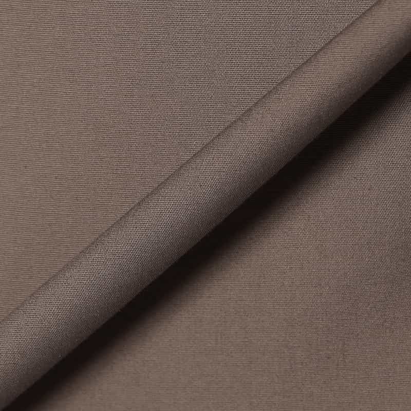 BARNEYS NEW YORK ウォッシャブル バンドカラー切替スリーブ シャツ BROWN