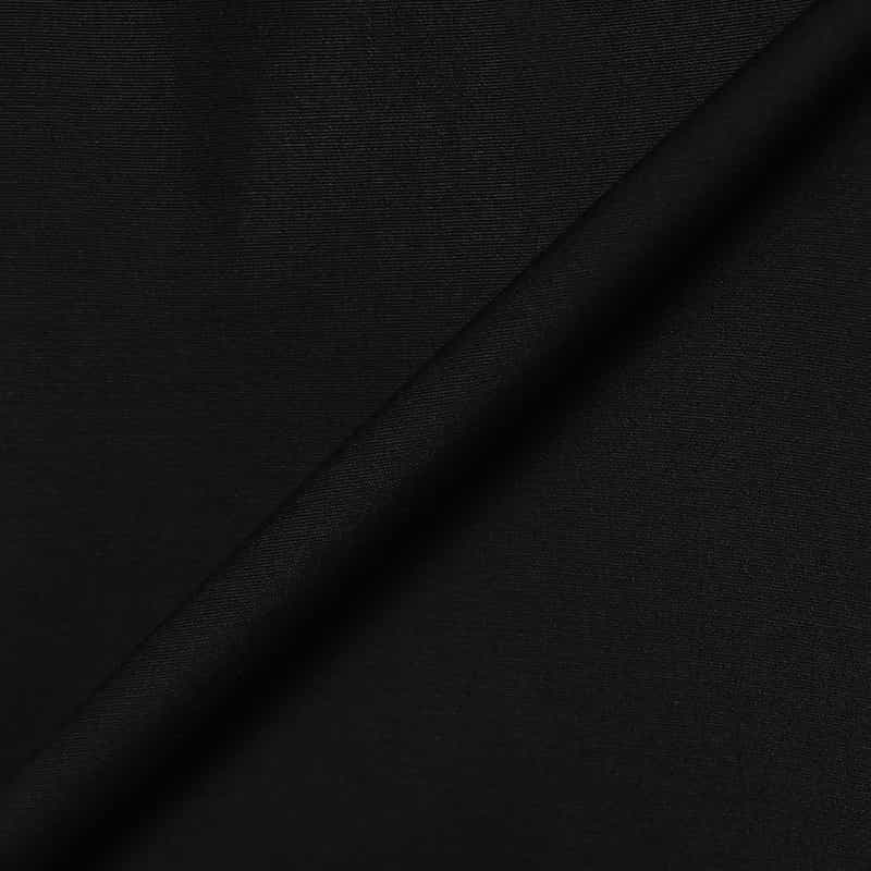 BARNEYS NEW YORK ウォッシャブル バンドカラー切替スリーブ シャツ BLACK