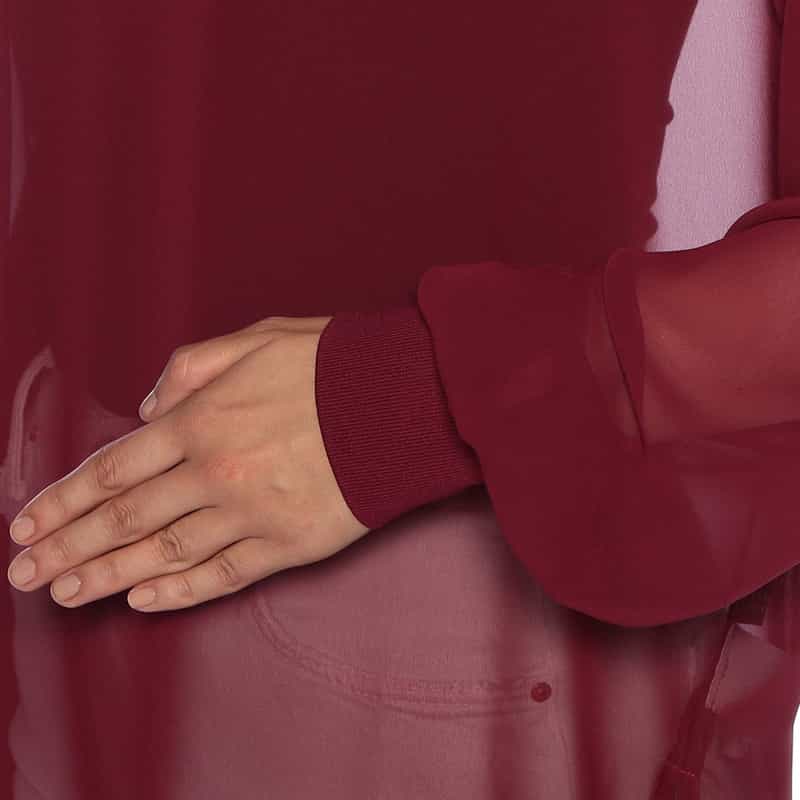 BARNEYS NEW YORK ウォッシャブル ジョーゼット シアー ブラウス WINE